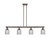Innovations - 716-4I-OB-G257 - Four Light Island Pendant - Arcadia - Oil Rubbed Bronze