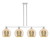 Innovations - 716-4I-PC-G128-10 - Four Light Island Pendant - Arcadia - Polished Chrome