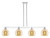 Innovations - 716-4I-PC-G128-8 - Four Light Island Pendant - Arcadia - Polished Chrome