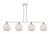 Innovations - 716-4I-PN-G121-8RW - Four Light Island Pendant - Arcadia - Polished Nickel
