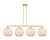 Innovations - 716-4I-SG-G121-10RB - Four Light Island Pendant - Arcadia - Satin Gold