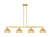 Innovations - 716-4I-SG-NBD2-75-NAT - Four Light Island Pendant - Arcadia - Satin Gold