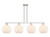 Innovations - 716-4I-SN-G121-10 - Four Light Island Pendant - Arcadia - Brushed Satin Nickel