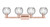 Arcadia Four Light Bath Vanity (716-4W-AC-G1215-6)