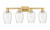 Innovations - 716-4W-BB-G457-6CL - Four Light Bath Vanity - Arcadia - Brushed Brass