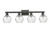Innovations - 716-4W-BK-G1213-6CL - Four Light Bath Vanity - Arcadia - Matte Black