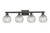 Innovations - 716-4W-BK-G122C-6CL - Four Light Bath Vanity - Arcadia - Matte Black
