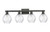 Innovations - 716-4W-BK-G362 - Four Light Bath Vanity - Arcadia - Matte Black