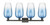Arcadia Four Light Bath Vanity (716-4W-BK-G484-7SB)