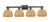 Innovations - 716-4W-BK-RBD-8-NAT - Four Light Bath Vanity - Arcadia - Matte Black