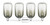 Arcadia Four Light Bath Vanity (716-4W-PC-G482-7SL)