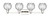 Arcadia Four Light Bath Vanity (716-4W-PN-G1215-6)