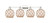 Innovations - 716-4W-PN-G121-8RB - Four Light Bath Vanity - Arcadia - Polished Nickel