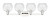 Arcadia Four Light Bath Vanity (716-4W-PN-G122-8)