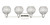 Arcadia Four Light Bath Vanity (716-4W-PN-G122C-6CL)
