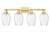 Innovations - 716-4W-SG-G457-6CL - Four Light Bath Vanity - Arcadia - Satin Gold