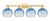 Innovations - 716-4W-SG-G483-8SB - Four Light Bath Vanity - Arcadia - Satin Gold