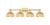 Innovations - 716-4W-SG-NBD2-75-NAT - Four Light Bath Vanity - Arcadia - Satin Gold