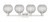Arcadia Four Light Bath Vanity (716-4W-SN-G122C-8CL)