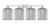 Innovations - 716-4W-SN-G559-8SM - Four Light Bath Vanity - Arcadia - Brushed Satin Nickel