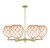 Innovations - 716-6CR-AB-G121-10RB - Six Light Chandelier - Arcadia - Antique Brass