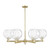Innovations - 716-6CR-AB-G1215-8 - Six Light Chandelier - Arcadia - Antique Brass