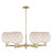 Innovations - 716-6CR-AB-G121-8RW - Six Light Chandelier - Arcadia - Antique Brass