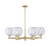 Innovations - 716-6CR-AB-G124-8 - Six Light Chandelier - Arcadia - Antique Brass