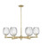 Innovations - 716-6CR-AB-G292 - Six Light Chandelier - Arcadia - Antique Brass