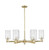 Innovations - 716-6CR-AB-G802 - Six Light Chandelier - Arcadia - Antique Brass