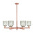 Innovations - 716-6CR-AC-G259 - Six Light Chandelier - Arcadia - Antique Copper