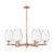 Innovations - 716-6CR-AC-G457-6CL - Six Light Chandelier - Arcadia - Antique Copper