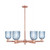 Innovations - 716-6CR-AC-G559-5BL - Six Light Chandelier - Arcadia - Antique Copper