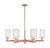 Innovations - 716-6CR-AC-G804 - Six Light Chandelier - Arcadia - Antique Copper
