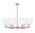 Innovations - 716-6CR-AC-GBD-94 - Six Light Chandelier - Arcadia - Antique Copper