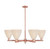 Innovations - 716-6CR-AC-NBD-75-NAT - Six Light Chandelier - Arcadia - Antique Copper