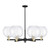 Innovations - 716-6CR-BAB-G122-10 - Six Light Chandelier - Arcadia - Black Antique Brass