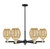 Innovations - 716-6CR-BAB-G459-6ME - Six Light Chandelier - Arcadia - Black Antique Brass