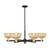 Innovations - 716-6CR-BAB-NBD2-75-NAT - Six Light Chandelier - Arcadia - Black Antique Brass