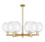Innovations - 716-6CR-BB-G122-10 - Six Light Chandelier - Arcadia - Brushed Brass