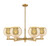 Innovations - 716-6CR-BB-G128-8 - Six Light Chandelier - Arcadia - Brushed Brass
