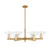 Innovations - 716-6CR-BB-G132 - Six Light Chandelier - Arcadia - Brushed Brass