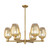 Innovations - 716-6CR-BB-G457-6ME - Six Light Chandelier - Arcadia - Brushed Brass