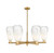 Innovations - 716-6CR-BB-G480-6OP - Six Light Chandelier - Arcadia - Brushed Brass