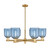 Innovations - 716-6CR-BB-G558-6BL - Six Light Chandelier - Arcadia - Brushed Brass