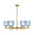 Innovations - 716-6CR-BB-G559-5BL - Six Light Chandelier - Arcadia - Brushed Brass