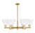 Innovations - 716-6CR-BB-GBC-82 - Six Light Chandelier - Arcadia - Brushed Brass