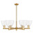 Innovations - 716-6CR-BB-GBD-752 - Six Light Chandelier - Arcadia - Brushed Brass