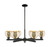 Innovations - 716-6CR-BK-G128-6 - Six Light Chandelier - Arcadia - Matte Black