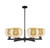 Innovations - 716-6CR-BK-G128-8 - Six Light Chandelier - Arcadia - Matte Black